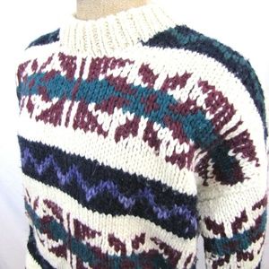 SISANDINA Sweater L Heavy Knit Wool Ecuador Large